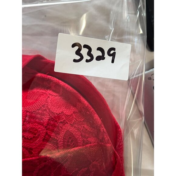 Victorias Secret 34C Red Lace Push-Up Bra Cocquette - Picture 9 of 9